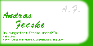 andras fecske business card